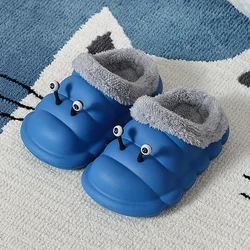 Детские тапочки, зимние фланелевые плюшевые домашние тапочки для маленьких девочек и мальчиков, водонепроницаемые мягкие теплые Нескользящие Детские Тапочки