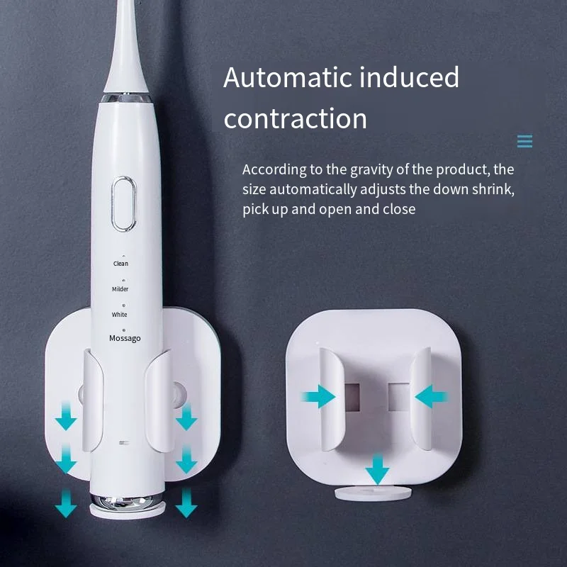 Retractable gravity sensing electric toothbrush holder mount punch-free storage rack Toothbrush drain storage rack