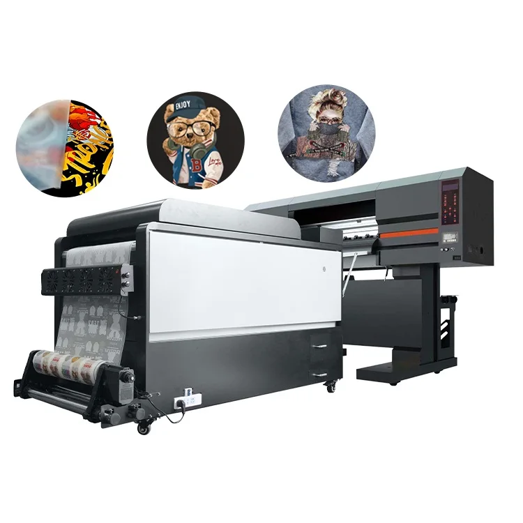 Ötfejes DTF Pólónyomtató, Fluoreszcens, 6 Szín, 12 Szín R 5 db Epson I3200 Print Head-del, Por Visszakeverő Függvénnyel, Shakerrel