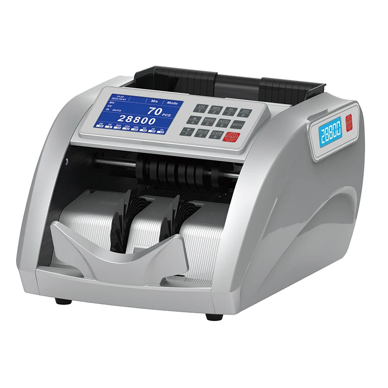 P40 Cheap Portable  Two Display TFT Touch Screen Black with UV MG IR CIS Money Counter Bill Counting Machine