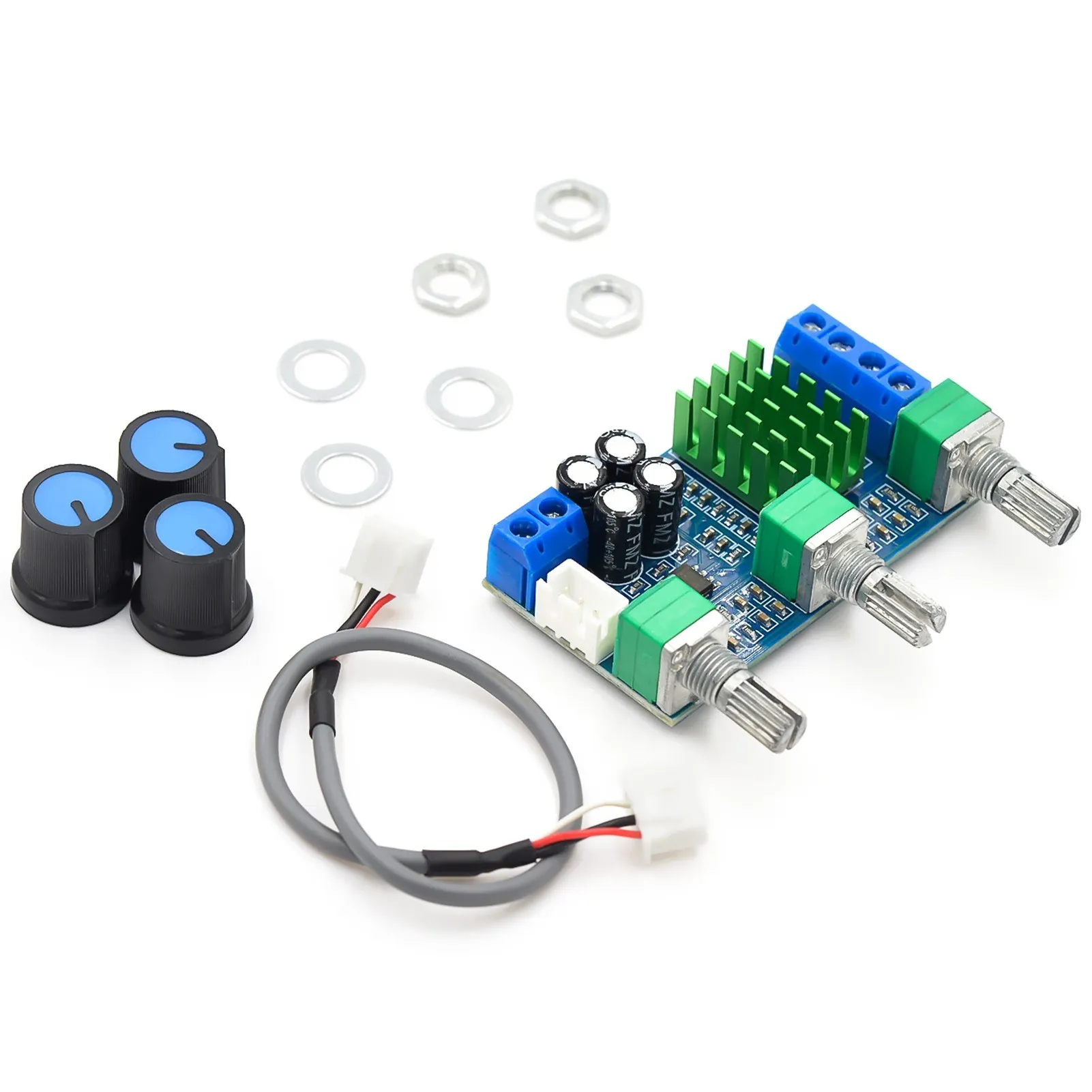 XH-M567 AC/DC 12-24V 80Wx2 цифровой аудио TPA3116D2 ВЧ бас регулирующий предустановленных предварительно двухканальный усилитель