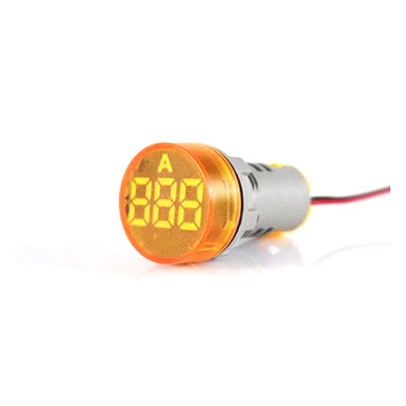 Светильники по хорошей цене, 22 мм, круглый светодиодный индикатор, микро-пластиковый прочный экран, амперметр переменного тока 0-100 А