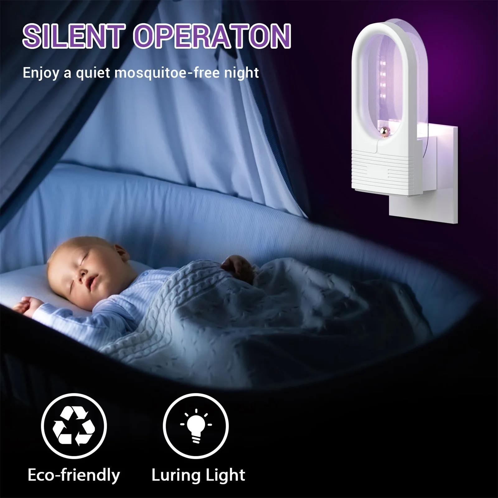 2024 Indoor Smart Moths Fruit Flies Trap Electric House Flies Gnat