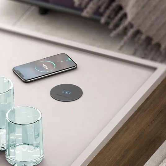 Charging Furniture Desktop Hidden Embedded Table Desk Pad Universal Embedded Wireless Charger for All Enabled Devices