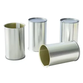 Empty 155g 202*308 Metal Container Food Grade Tin Cans With #202 EOE Lids For Sardine Fish in Oil Tomato Paste