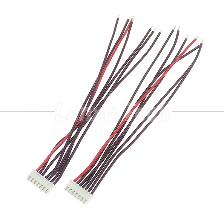 JST-XH Lot De 4 Câbles D'équilibre De Qualité Supérieure 6S 7 Broches 20 Cm Câble De Charge XH Mâle Vers Femelle 24 AWG Câble Adaptateur Pour Batterie Lipo 22,2 V