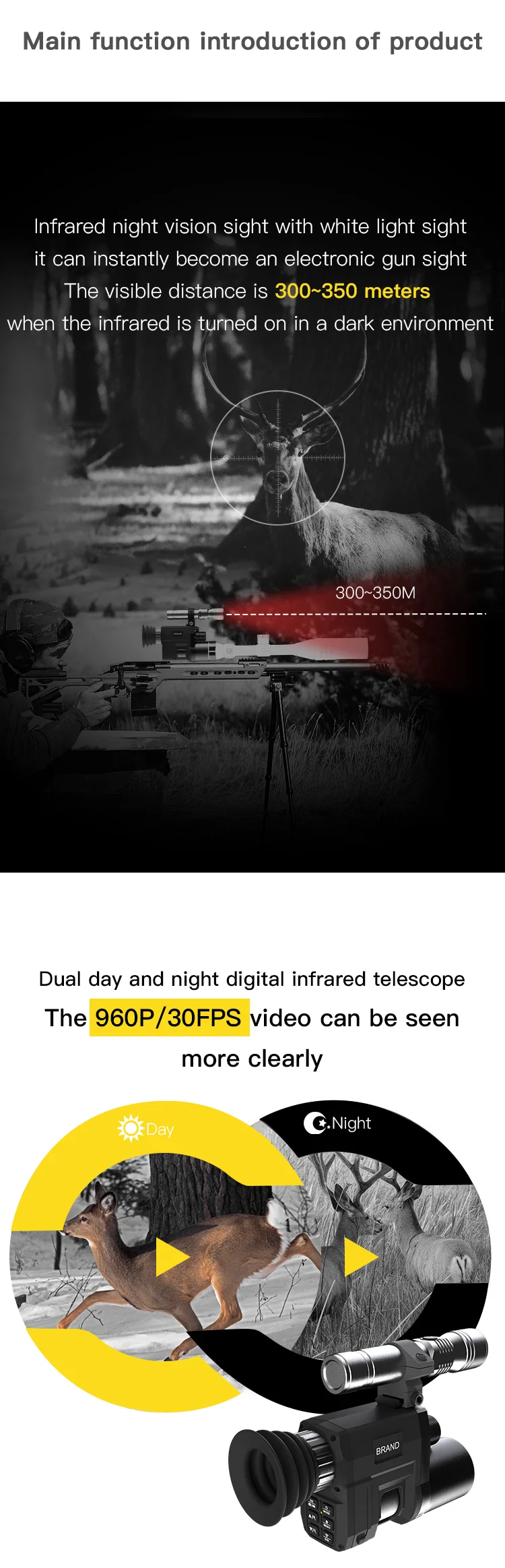 Detection Wifi Monocular Telescope Day Low Night Vision Arrow 4 Rifelscope