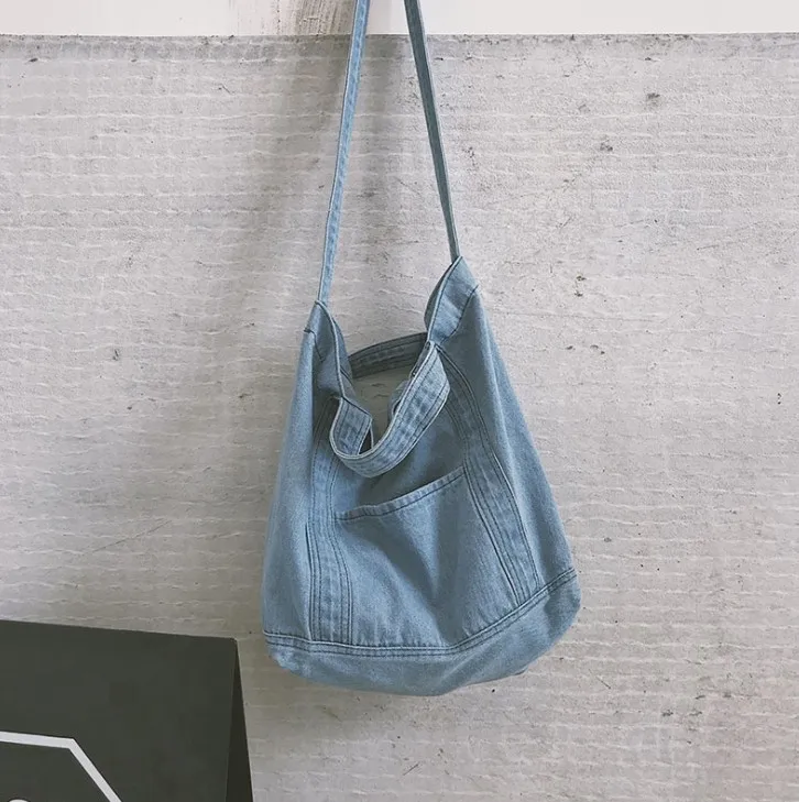 2019 Chic Women Fashion Denim Handbags Trendy Durable