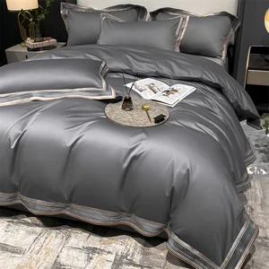 2026 New DesignerSoft 100% Organic 4PCs Cooling Breathable Duvet Cover 100%  Bamboo Bedding Sheet