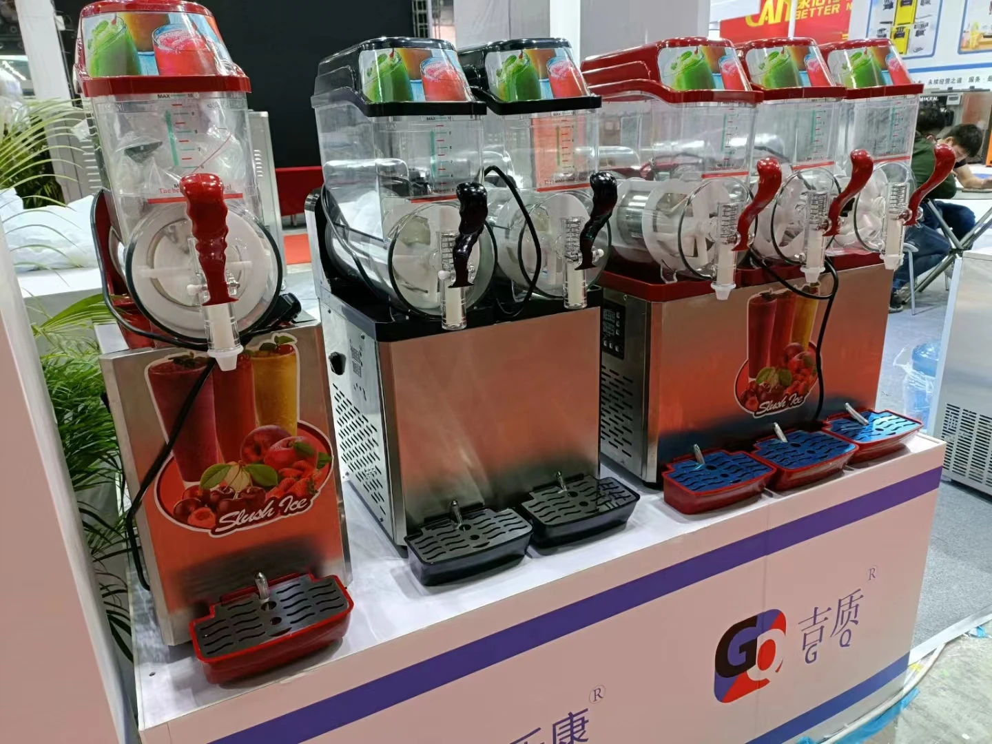 Double Cylinder Slush Vending Mixing Slushy Ice Making Slush Machine