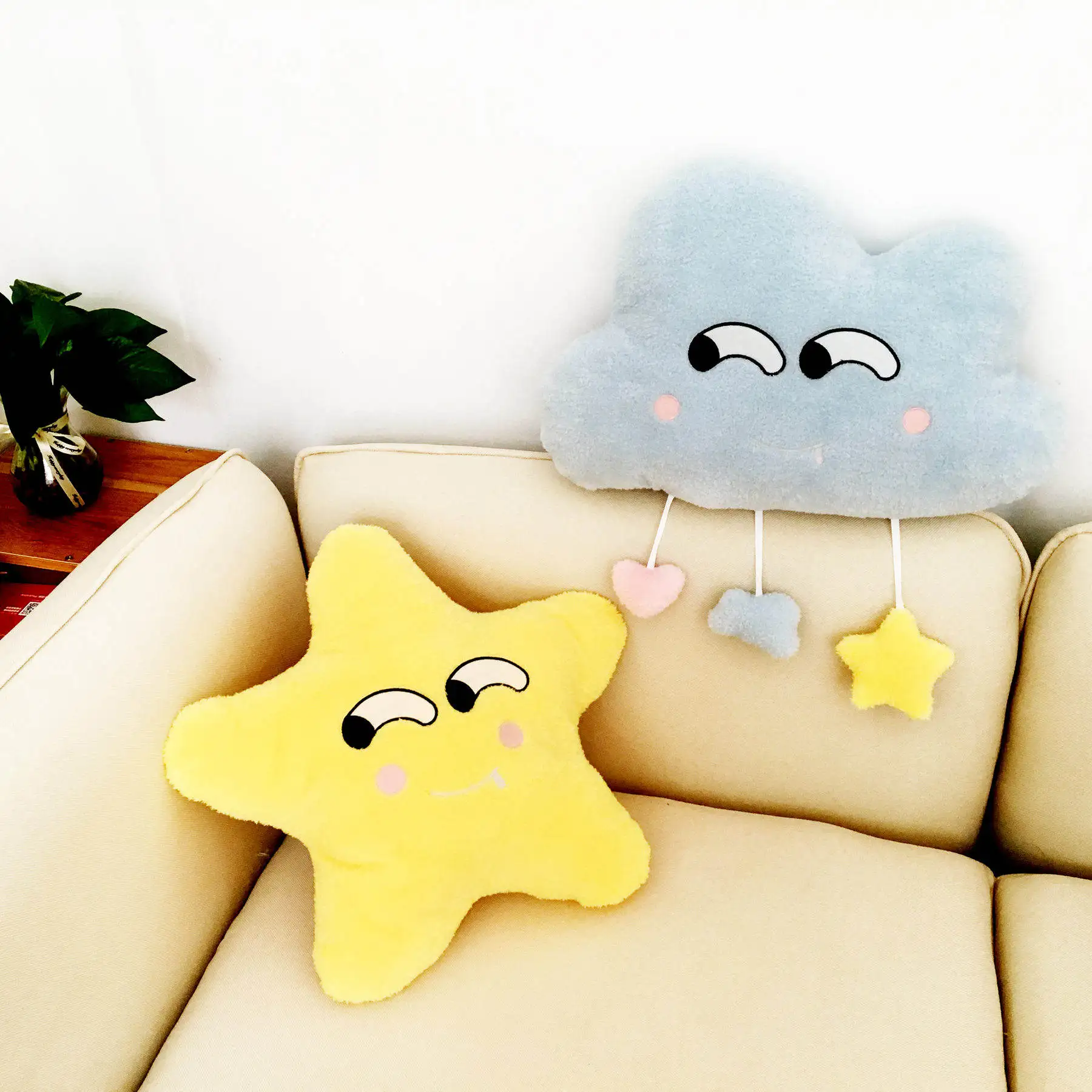 Instagram's New Plush Toy Star Moon Pillow Bedroom Sofa Plush Toy Cushions  Wholesale Custom Gifts Stuffed Toys