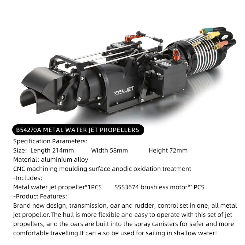 Metal Rc Boat Motor Water Jet Propulsion For Speed Boats Oem