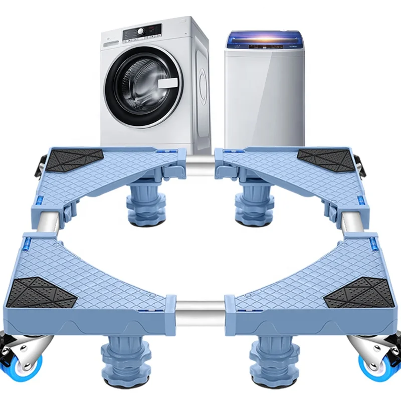 Mobile Washing Machine Lifting Base with 4 Locking Wheels
