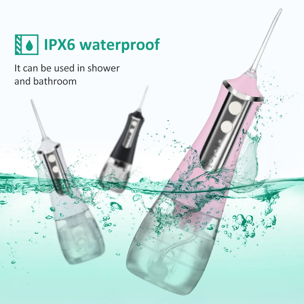 Home Travel Use 3 Working Modes Dental Spa Oral Irrigator With Detachable 350ml Water Tank
