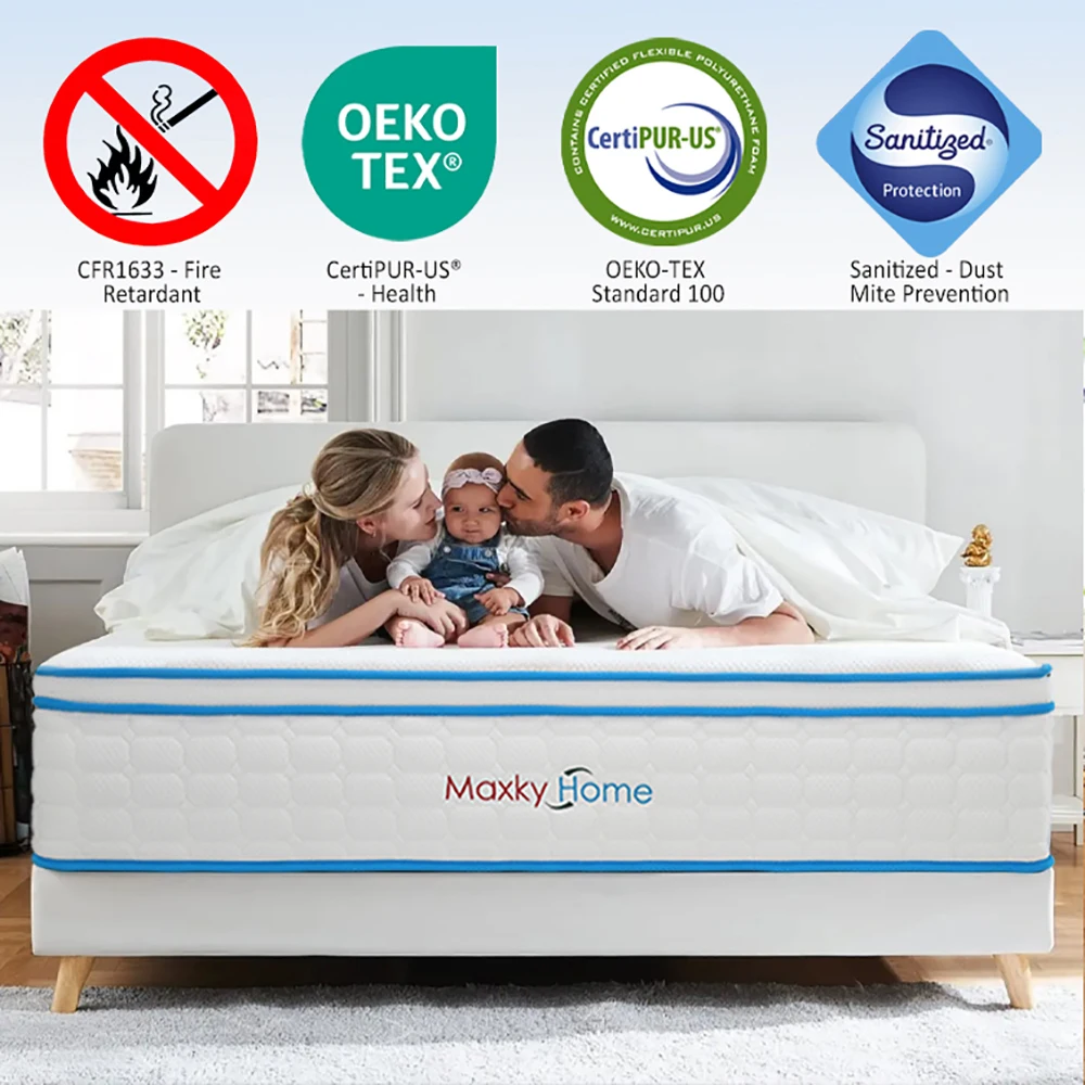 Us Overseas Warehouse 12 Inc Gel Memory Foam Mattress King Size Double