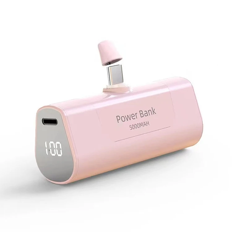 Fast Charging Battery Built In Cable Kc 10000mah Powerbank Small ...