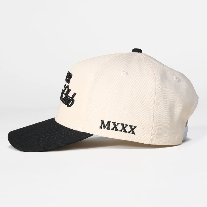 Custom Plastic Buckle 3D Embroidery Logo 100%Cotton Structured 5 Panel Mens Baseball Caps Hats Gorras Fitted Hat