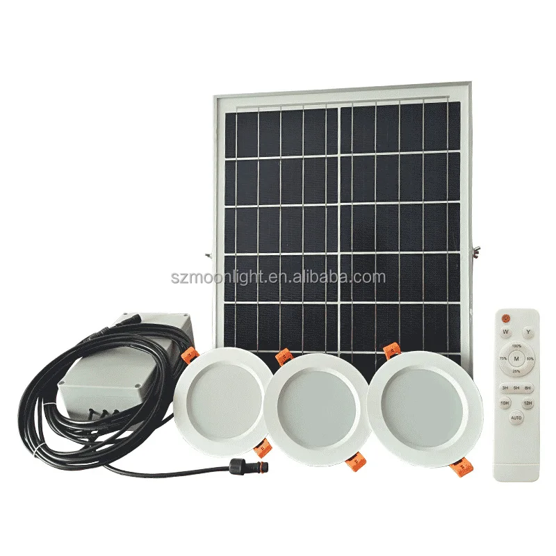 318w Remote Control Solar Led Downlights With Timer Indoor Household