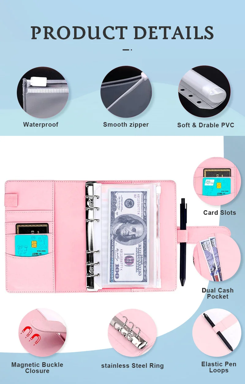 Custom Size Mini B6 Binder Notebook PU Leather Cover Agenda Journal for Work Budget-friendly Versatile Paper Fabric PVC Gift manufacture