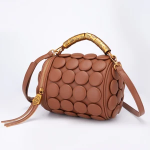 Spot New Women Cylindrical Bag Custom logo Ladies Luxury Tote Bag Fashion Women Crossbody Shoulder Bag