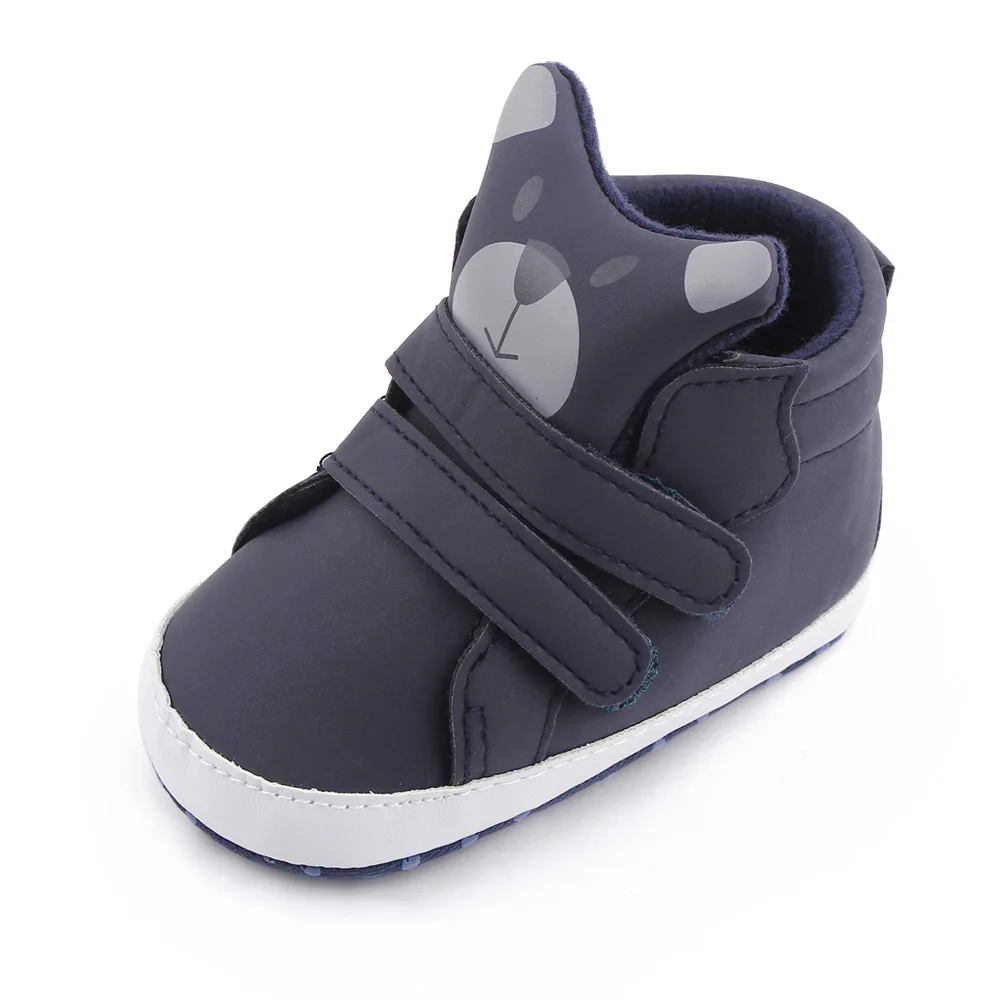 Spring and Autumn Baby Boys Indoor Soft Soled Cute Cartoon Animal Baby High Top Toddler Shoes supplier