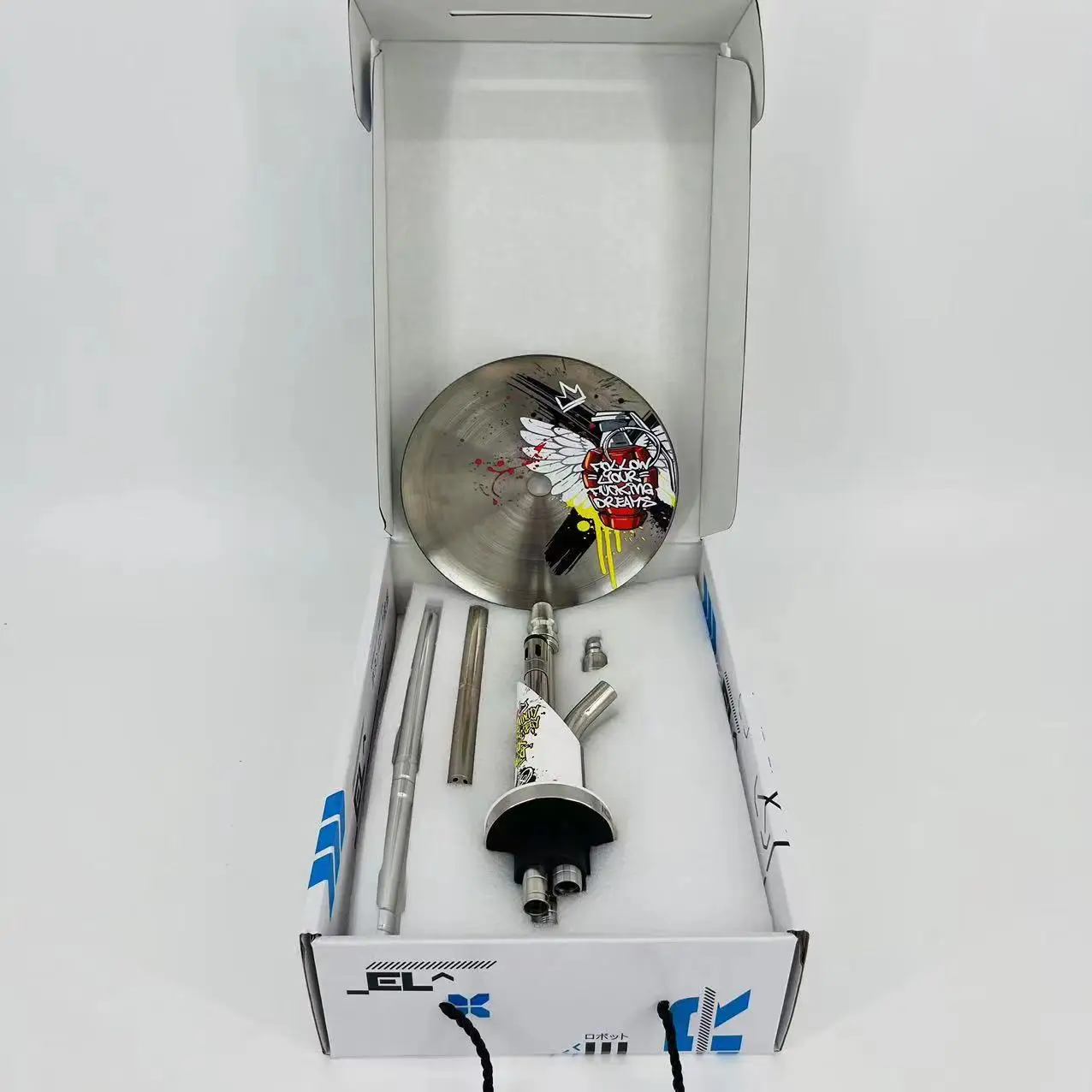 Factory Customized EL-Bomber Kung Fu Panda Luxury Stainless Steel Hookah Russian Style Lighters & for Smoking Accessories Gift