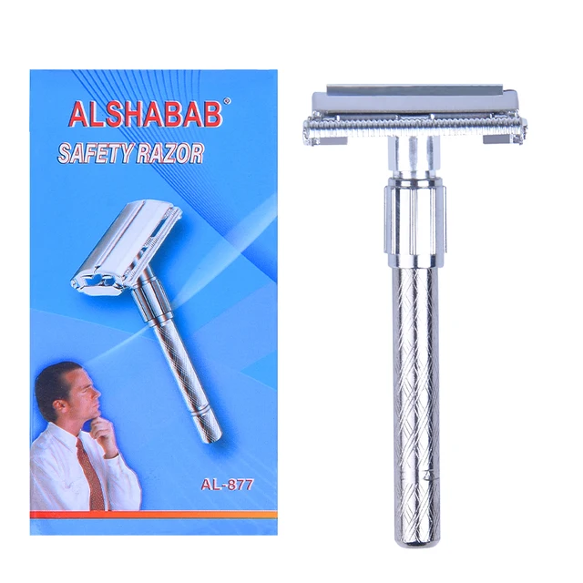 ALSHABAB Hot Sale Safety Razor Men Manual Shaving Double Edge Carbon Steel Blades Shaver Razor