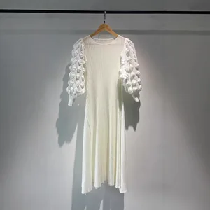 Wholesale Fashion Direct Women's Elegant Dress Design Stretch Loose Fit Casual Dress Polyester Fabric