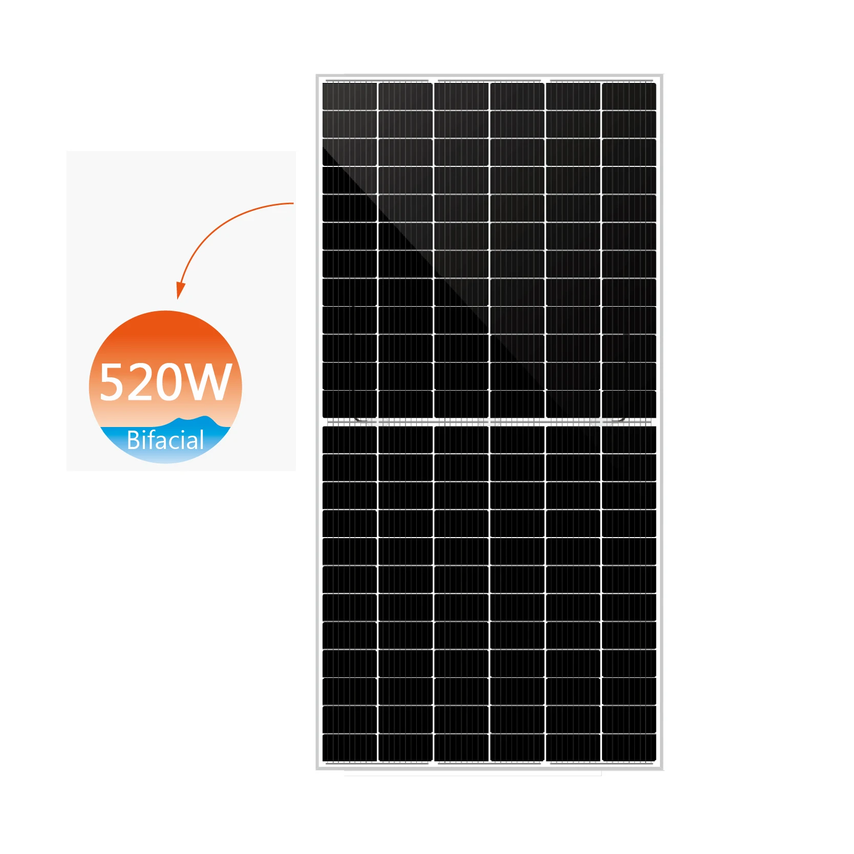 ja solar energy panel 520w 525w 535w 9bb 10bb perc mono paneles solares bifaciales for solar panel mounting system