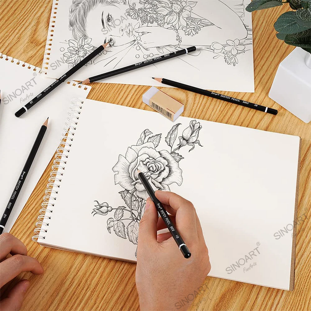 Sinoart 35 Sheets Sketch Pad 160g Spiral Sketchbook Cost Effective A3