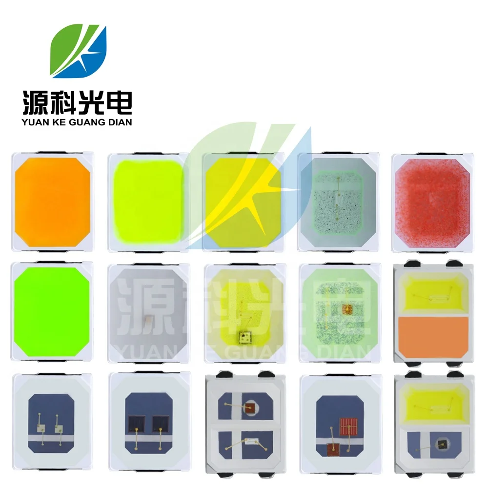 Epistar Sanan Chip 2835 Smd Led 0.2W 0.5W Orange Amber Pink Red Yellow Blue Green Led Chip Color Datasheet