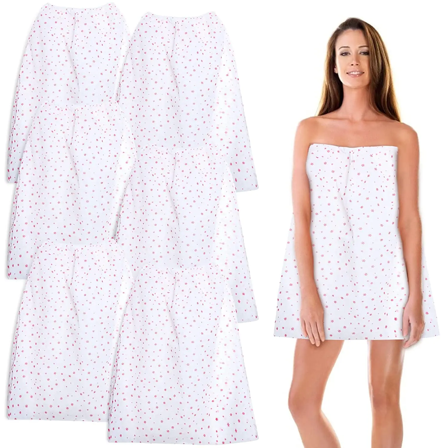 Disposable Spa Body Wrap Bathrobe Non Woven Breathable Bath Robes For Women Tanning Massage