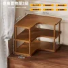 Three-tier corner shelf