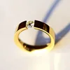18K yellow+moissanite