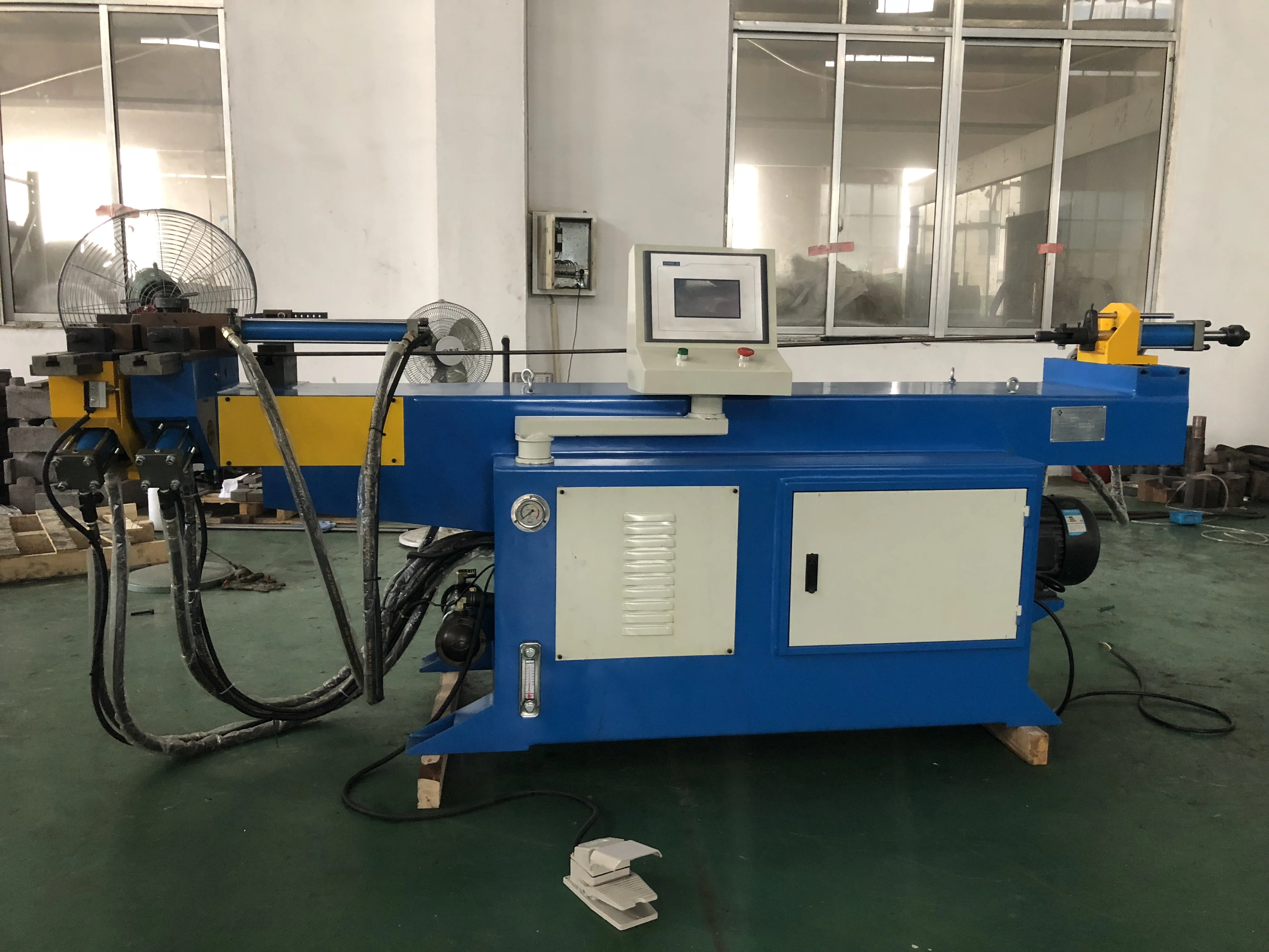 Square Rectangular Pipe Bending Machine Semi-automatic Pipe and Tube Bender for Steel Bar Iron Metal Max Diameter 50mm