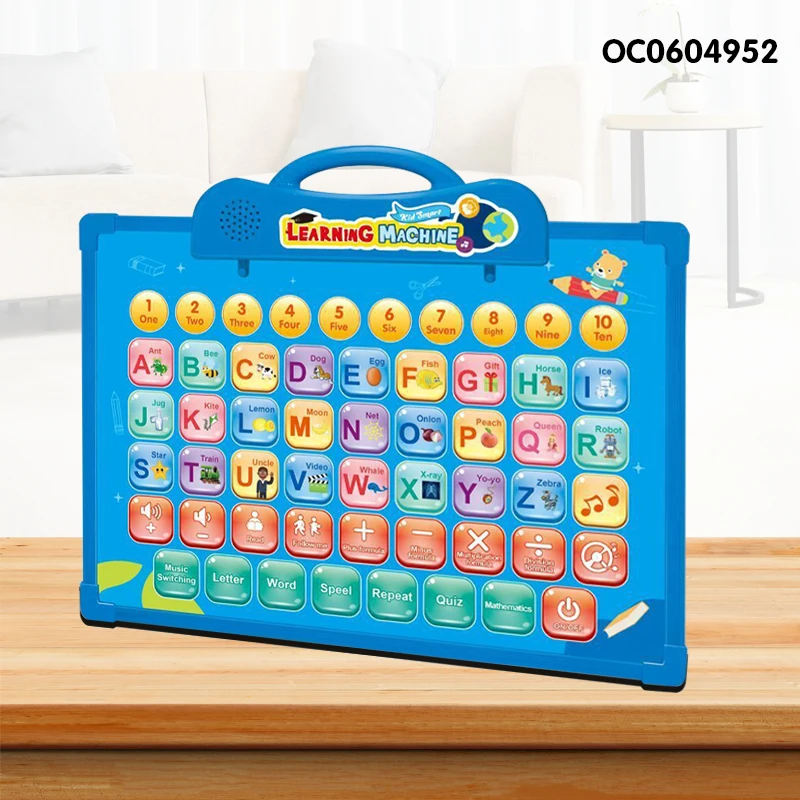 Kids Tablet Learning Pad Toddler Tablet with ABC Word Song Music Number Electronic Interactive Toy for Educational Preschool