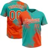 Orange and Aqua Green