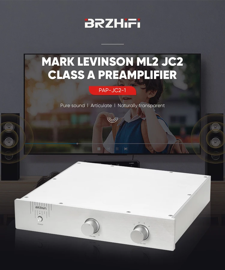 BRZHIFI Factory Price Modern JC2 Balanced Speaker amplifier Hifi Amplificador <a class='inkey' style='color:blue' href='https://www.weiliangaudio.com/' target='_blank'>Home</a> Theater Audio Preamp Stereo Preamplifier manufacture