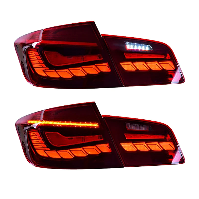 High quality products for BMW 5 Series F10 F18 led taillights 2011-2017 5 Series F10 Dragon Scale blacktaillights rear lights manufacture