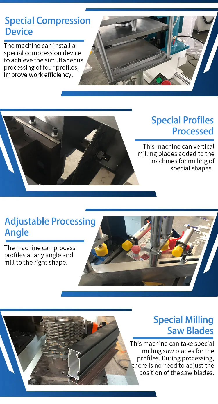 Aluminum Profile Mullion End Face Milling Machine for Aluminum Window ...