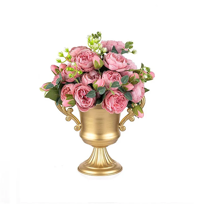 卸売の花瓶、トロフィーカップ、プランター、金属製の壺、センター