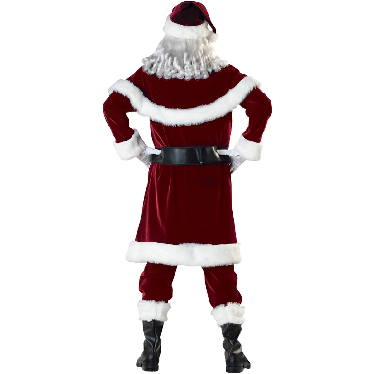 BAIGE Christmas Santa Claus New Year Costume Cosplay Disguise Fancy Adult  Santa Claus Costume