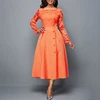 Arancione plus size elegante abito madre della sposa