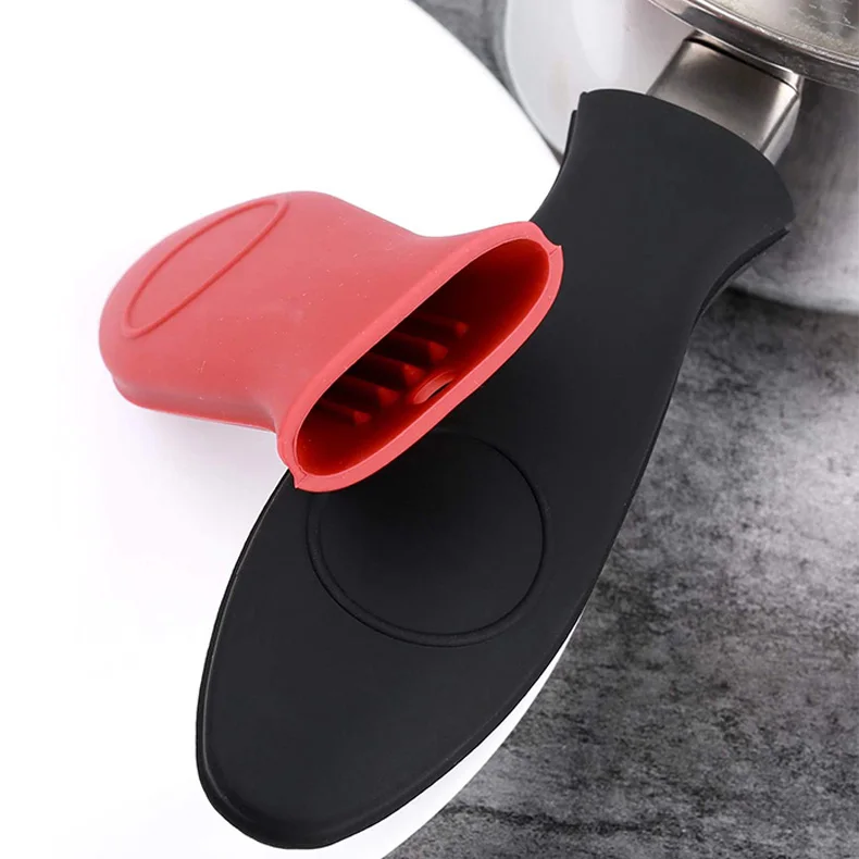 Pot Kitchen Heat Resistant Silicone Handle Grip Cover Pan Holder Skillet Sleeve 