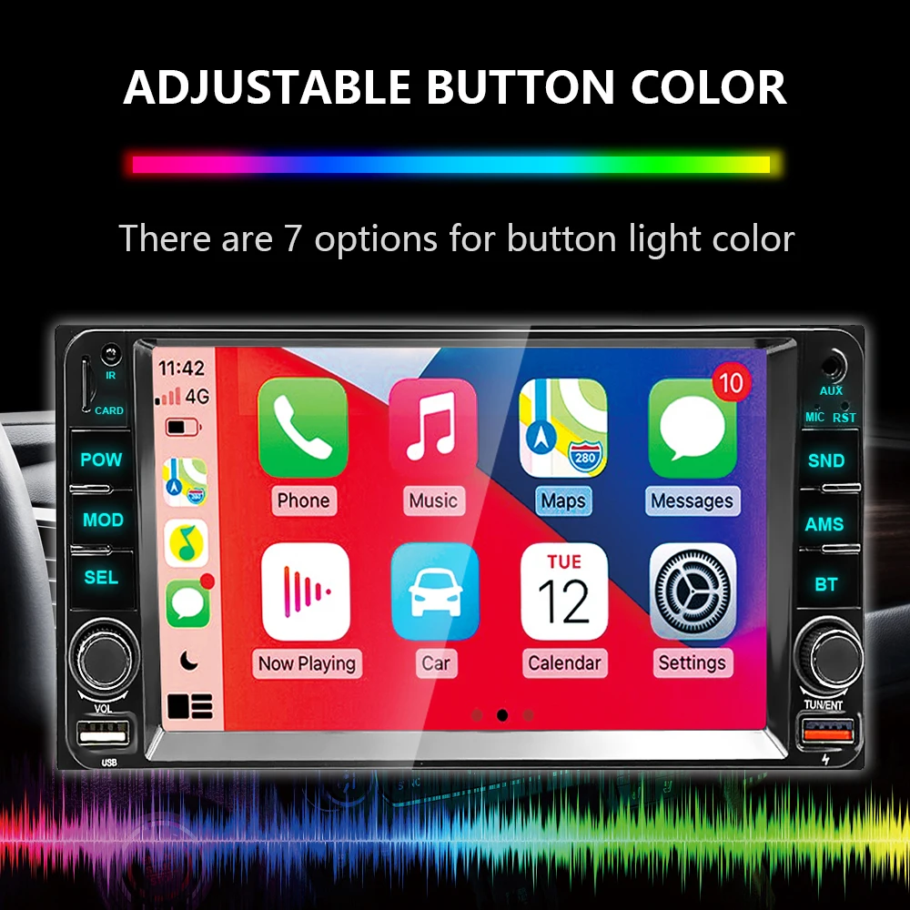 2din 7 Inch Hd Wince Car Radio Mp5 Player For Toyota Double 2 Din