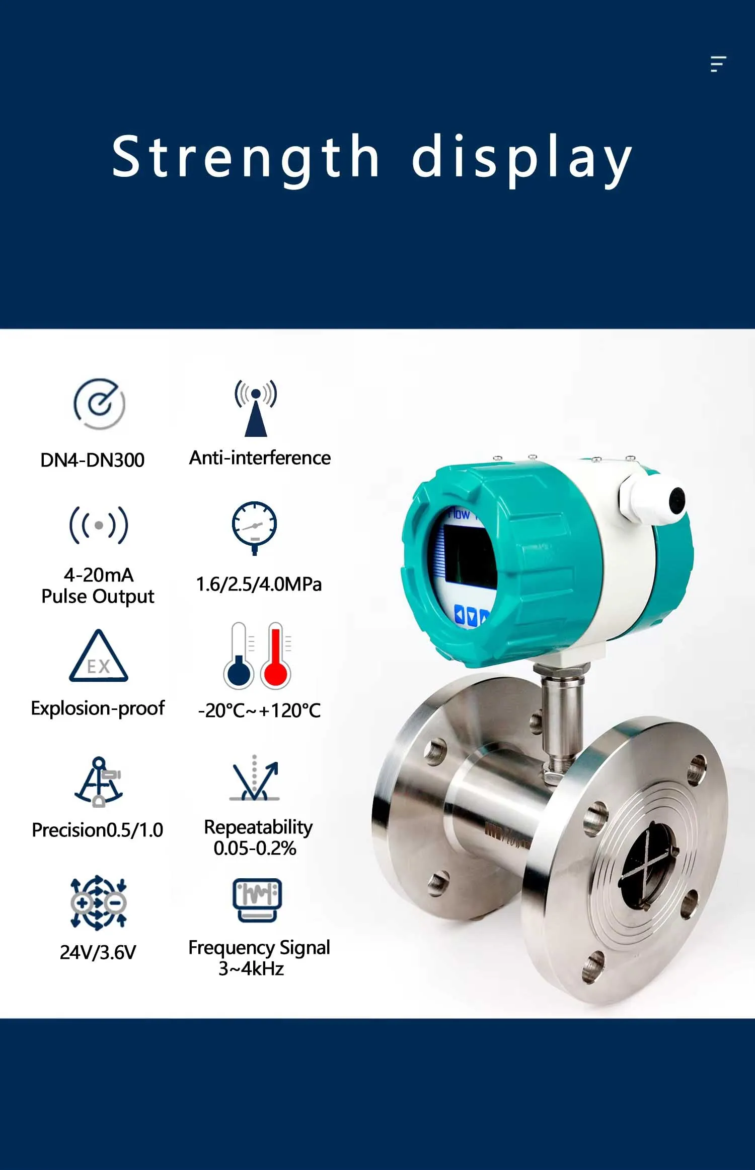 High Temperature Intelligent Turbine Flowmeter High Precision Digital ...