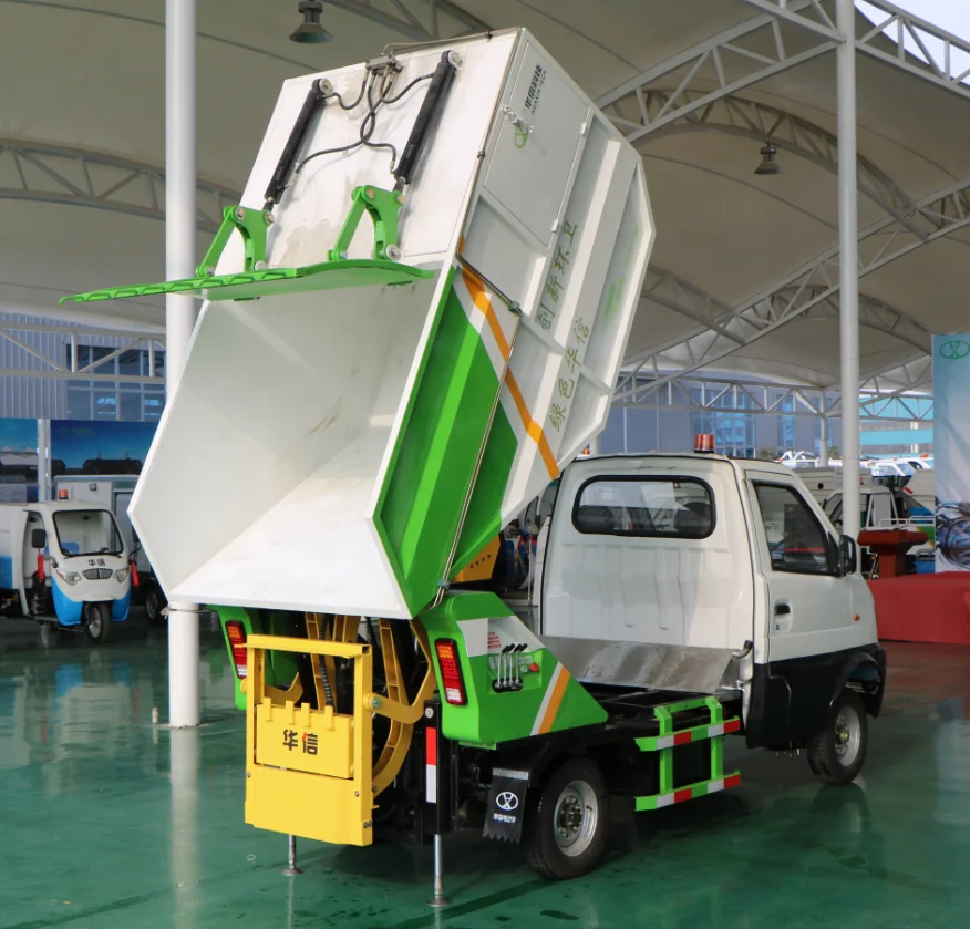 Новейший китайский недорогой электрический грузовик RHD для сбора мусора одобренный