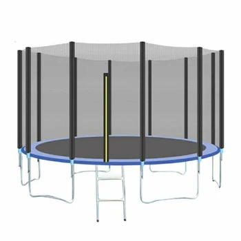 12ft Round Indoor Commercial Trampoline for Adults and Children Made of Steel and ABS Plastic for Household and Outdoor Use