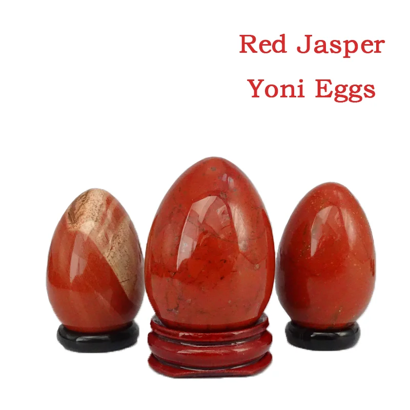 Gemstone Jade Egg For Kegel Exercise Red Jasper Yoni Egg Crystal