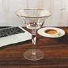 Clear with gold rim